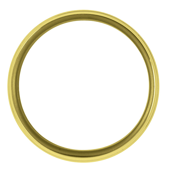 Messing gordijnring plat 40 mm.