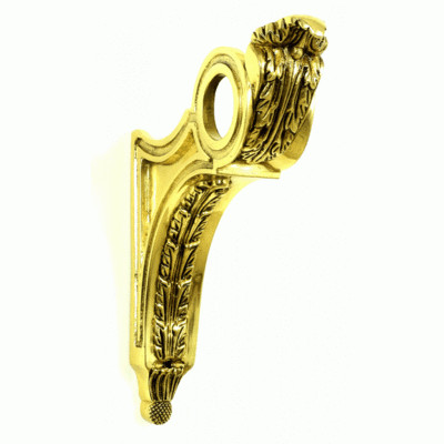 Gordijnroede wandsteun messing Louis XVI