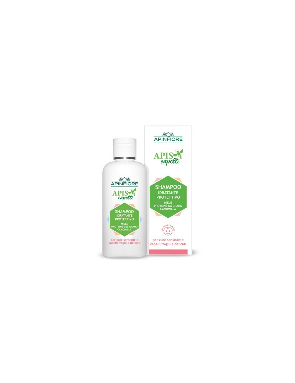 SHAMPOO IDRATANTE PROTETTIVO. Per
cute sensibili, capelli fragili e delicati. 00025