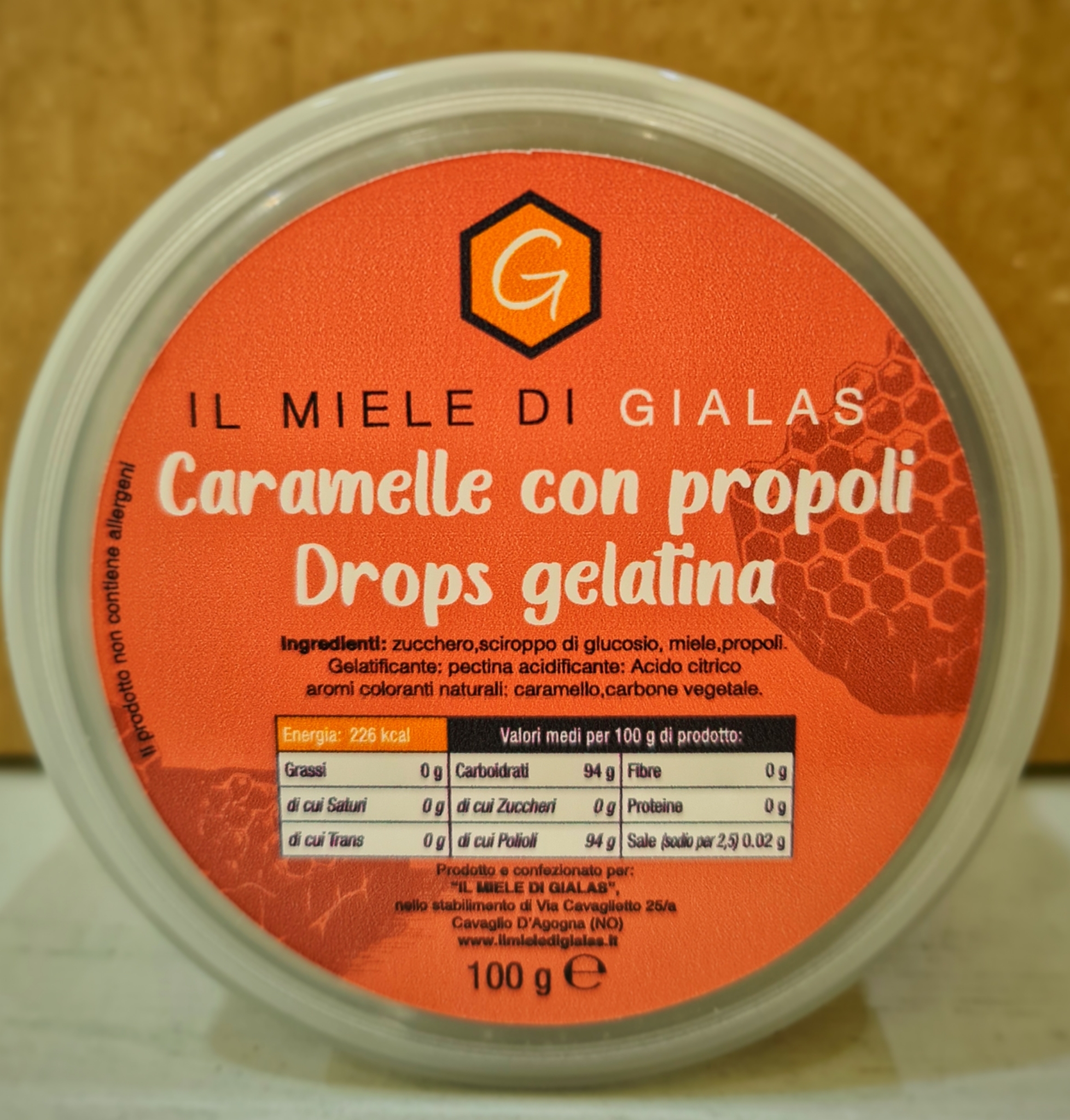Caramella Drops Gelatina Miele e Propoli 00173