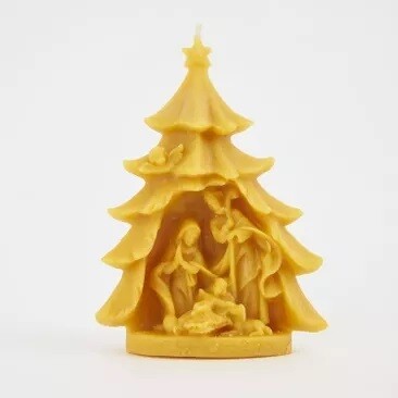 Abete con Natività con angioletto