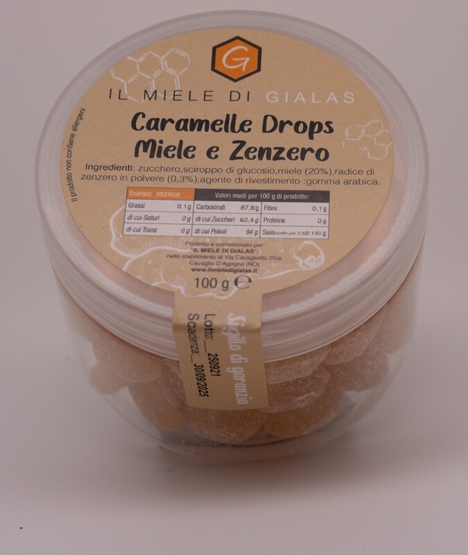 Caramelle Drops al Miele e Zenzero