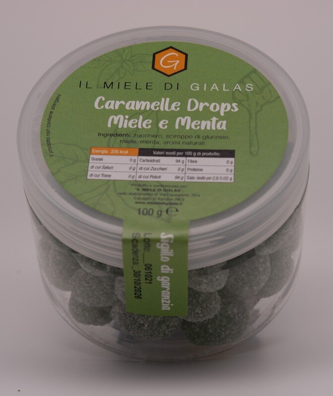Caramelle Drops al Miele e Menta