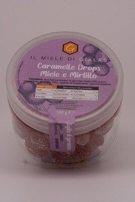 Caramelle Drops al Miele e Mirtillo