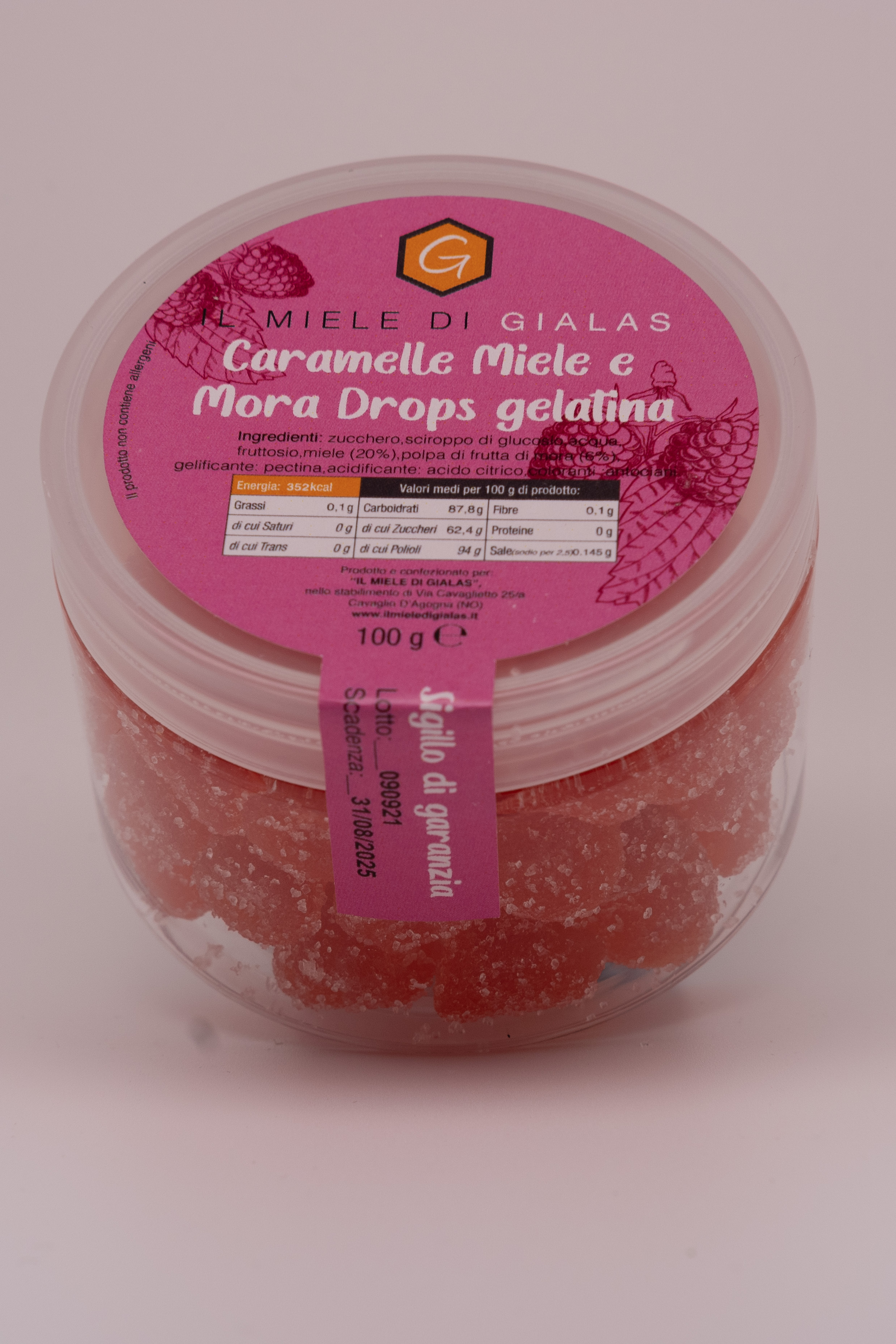 Caramelle Drops Gelatina Miele e Mora 00258