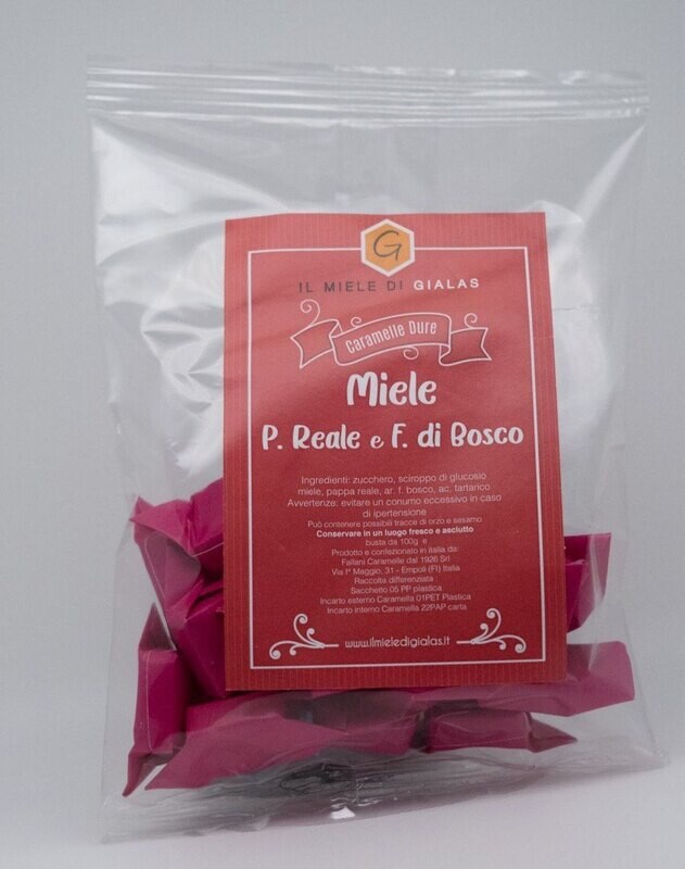 Caramelle dure Miele Pappa Reale e Frutti di Bosco