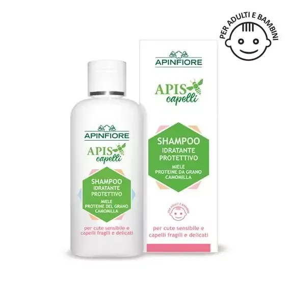 SHAMPOO IDRATANTE PROTETTIVO.  Per
cute sensibili, capelli fragili e delicati.