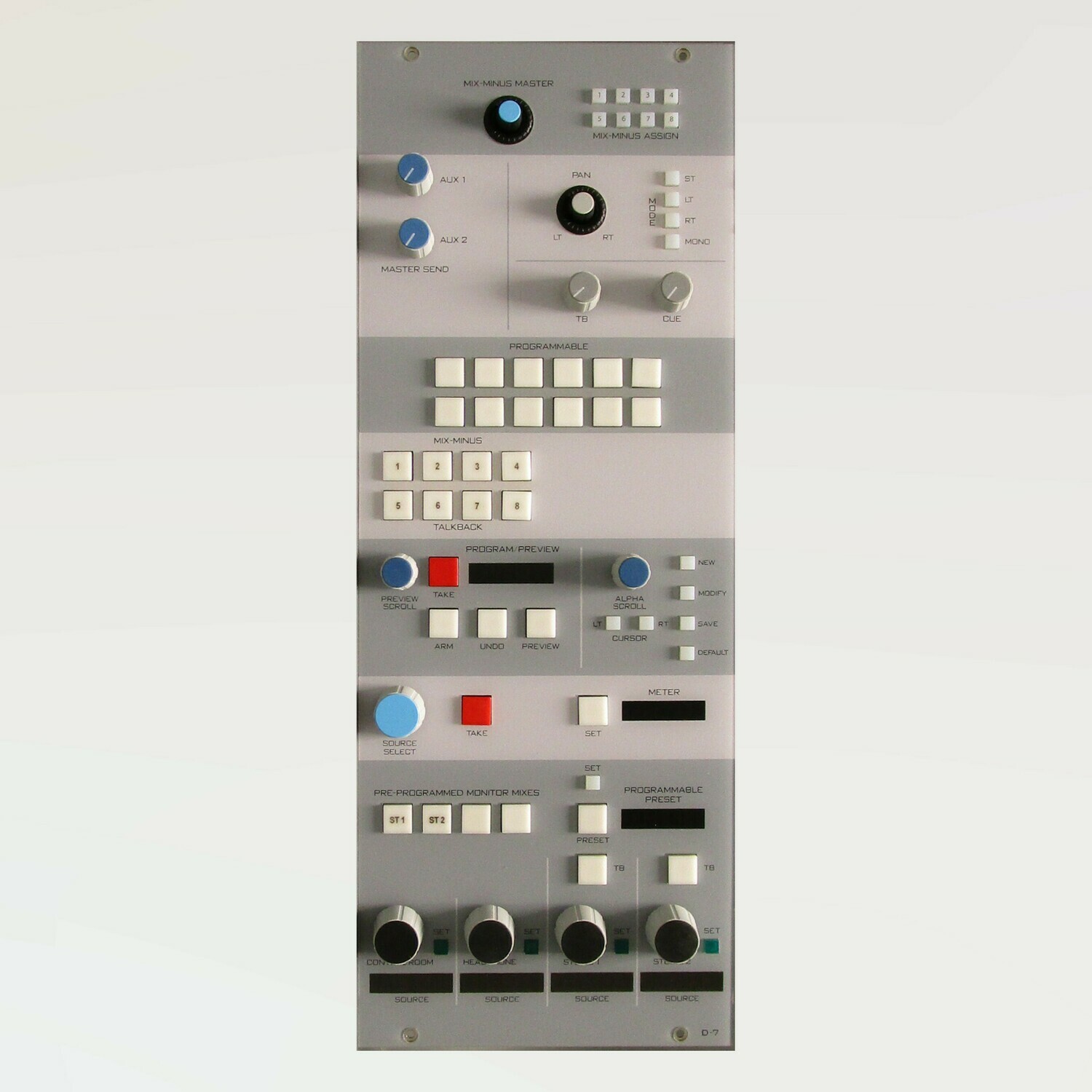 D-7 Monitor Control Panel - EFS-D7