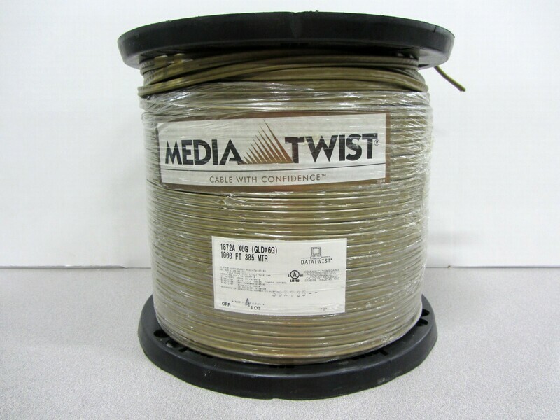 GOLD CAT6+ 4-bonded-pairs, U/UTP-unshielded, Premis Horizontal cable, 23 awg solid bare copper conductor cable, 1000&#39; spool