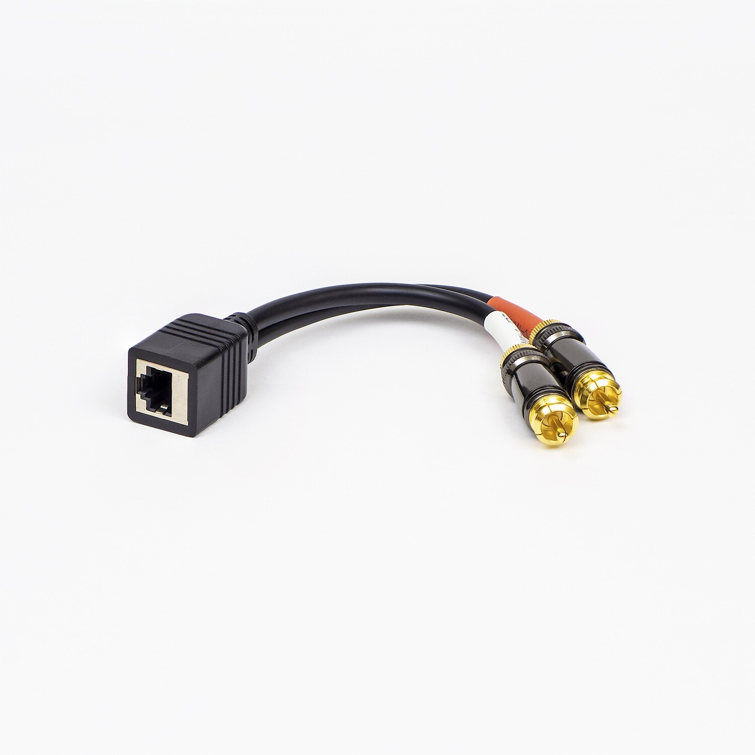 Set of 4 Adapters, Dual RCA Male to RJ45 Female
