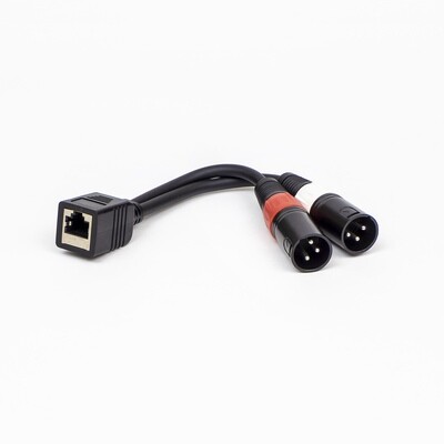 Set of 4 Adapters, Dual XLR Male to RJ45 Female