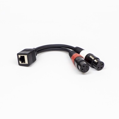 Set of 4 Adapters, Dual XLR Female to RJ45 Female