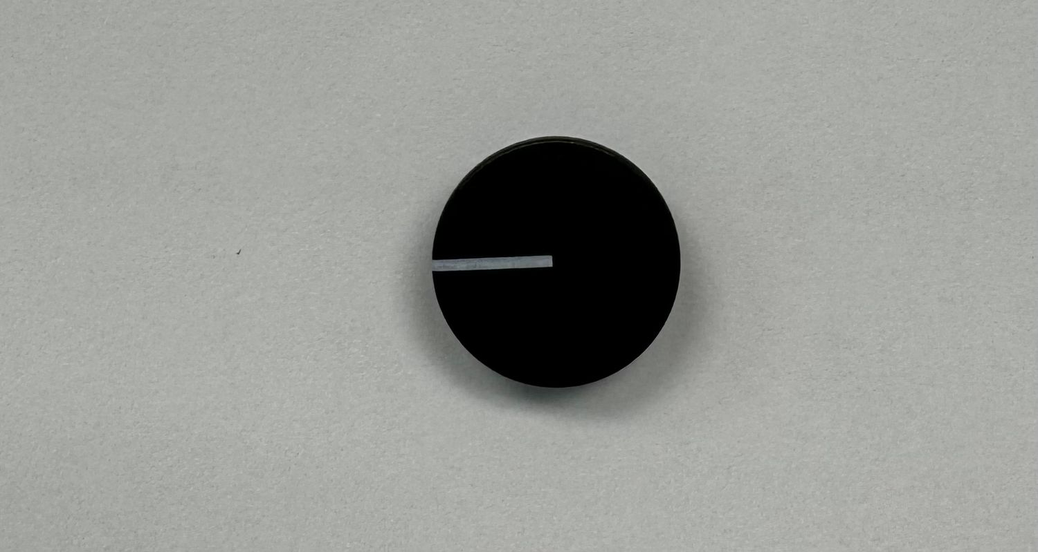 21mm Black Cap with White Line