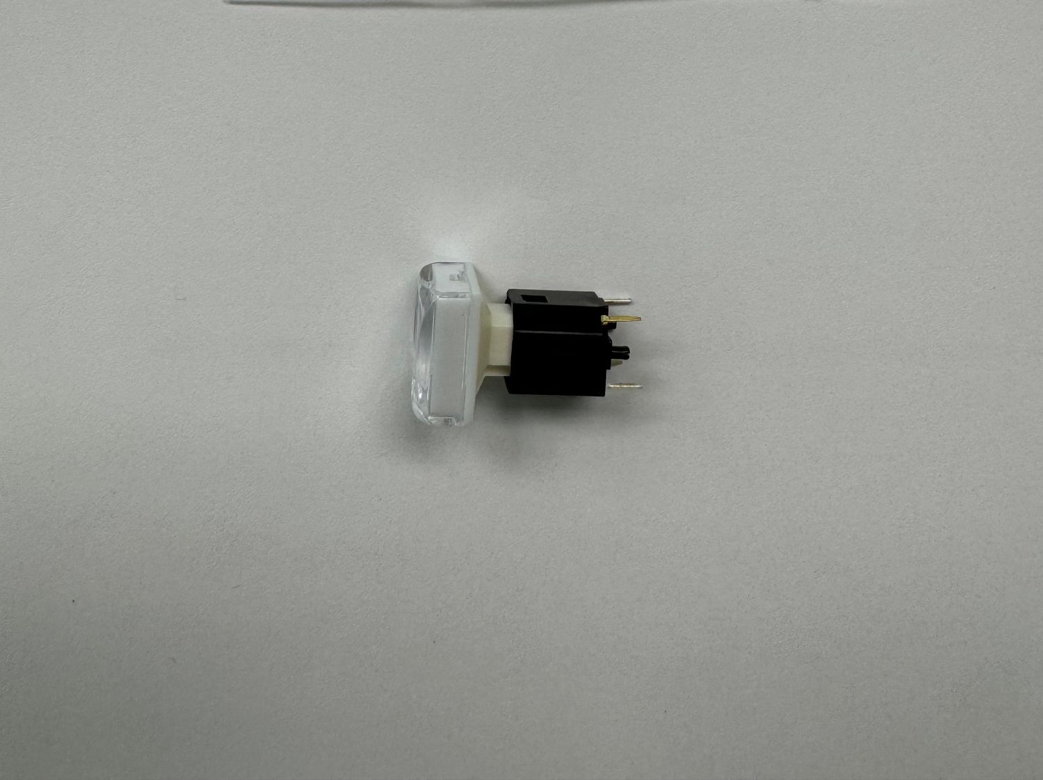 SPST Momentary Switch with Blue LED and 15mm Clear Cap