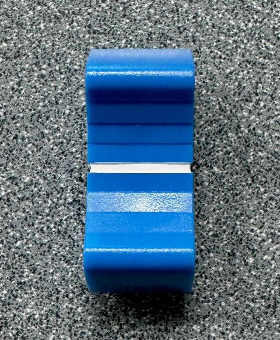 Blue Fader Knob with White Line