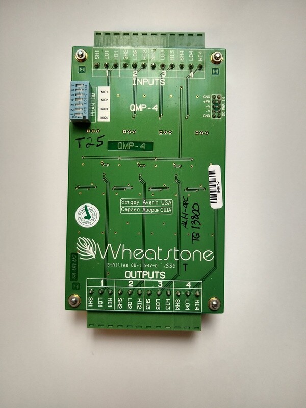 QMP-4 - Quad Mic Preamp Card