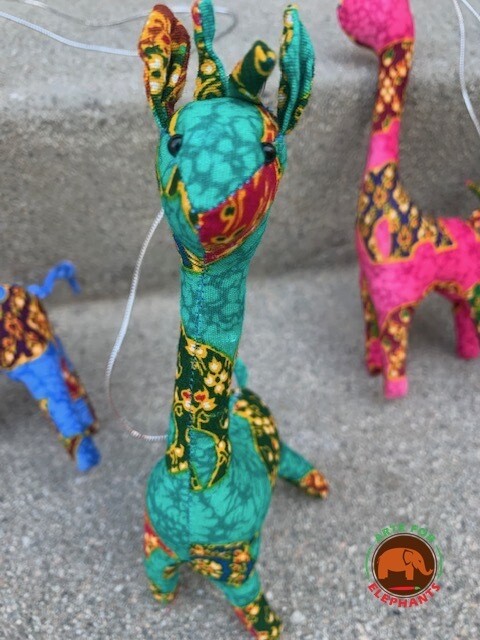 NEW Tribal Batik Giraffe Ornaments (1)