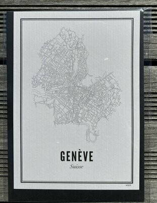 Carte double Genève 10.5x15cm avec enveloppe