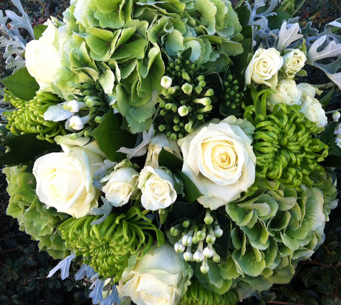 Classic white and green