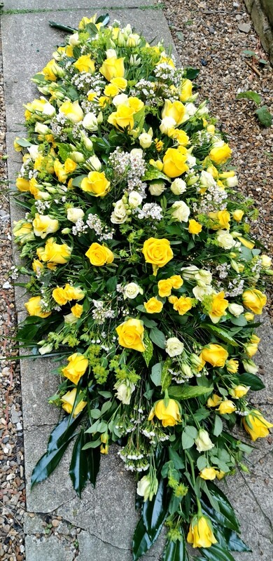 April sunrise coffin spray