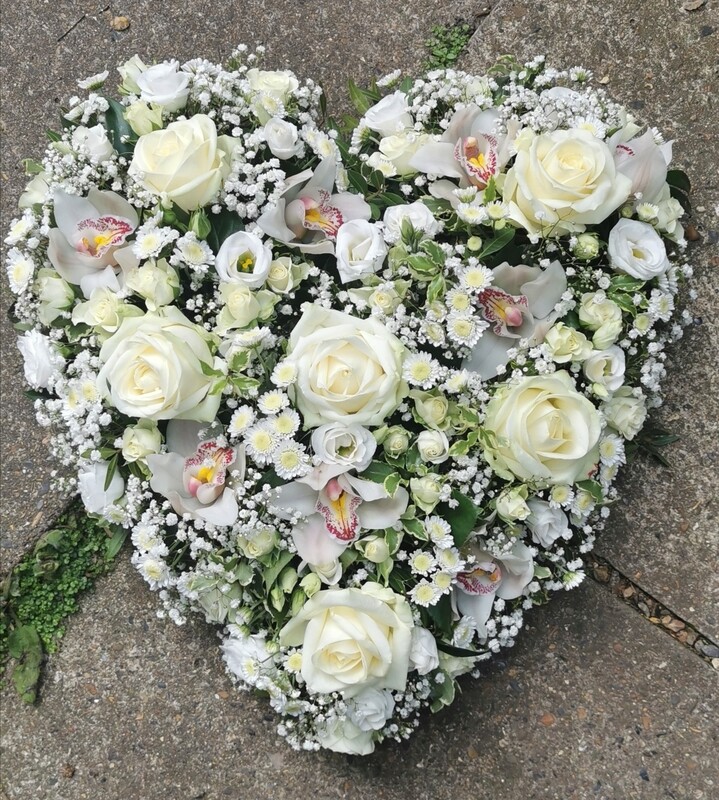 Rose and orchid Heart