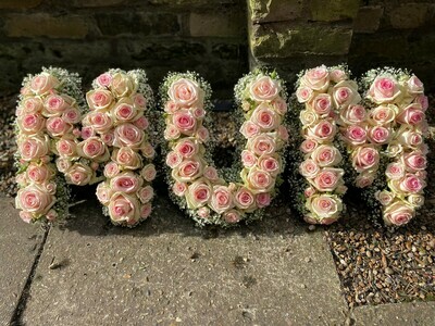 Luxury rose lettering