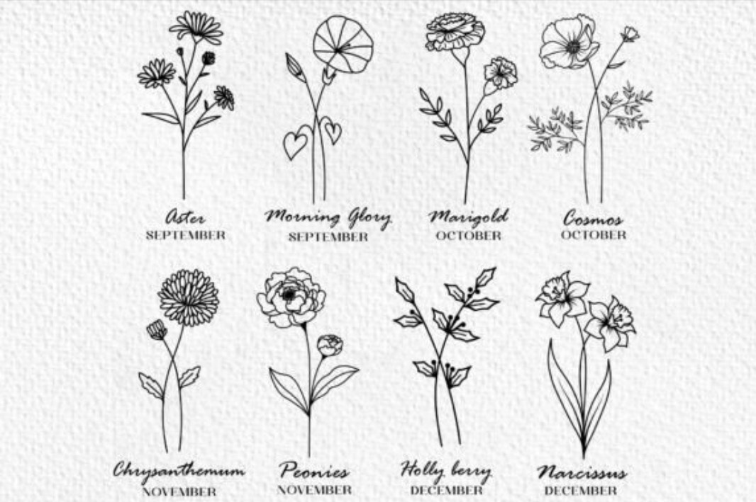 Birth Flower Pendants