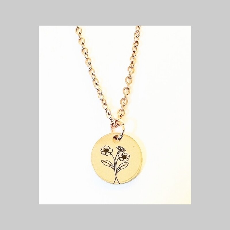 Birth Flower Pendants