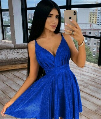 Вечернее платье синее (44 размер)