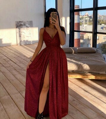 Вечернее платье красное (44 размер)