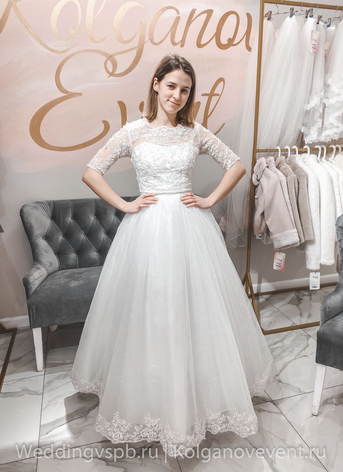Свадебное платье "Ева" (42 размер)