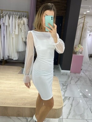 Вечернее платье белое (44 размер)
