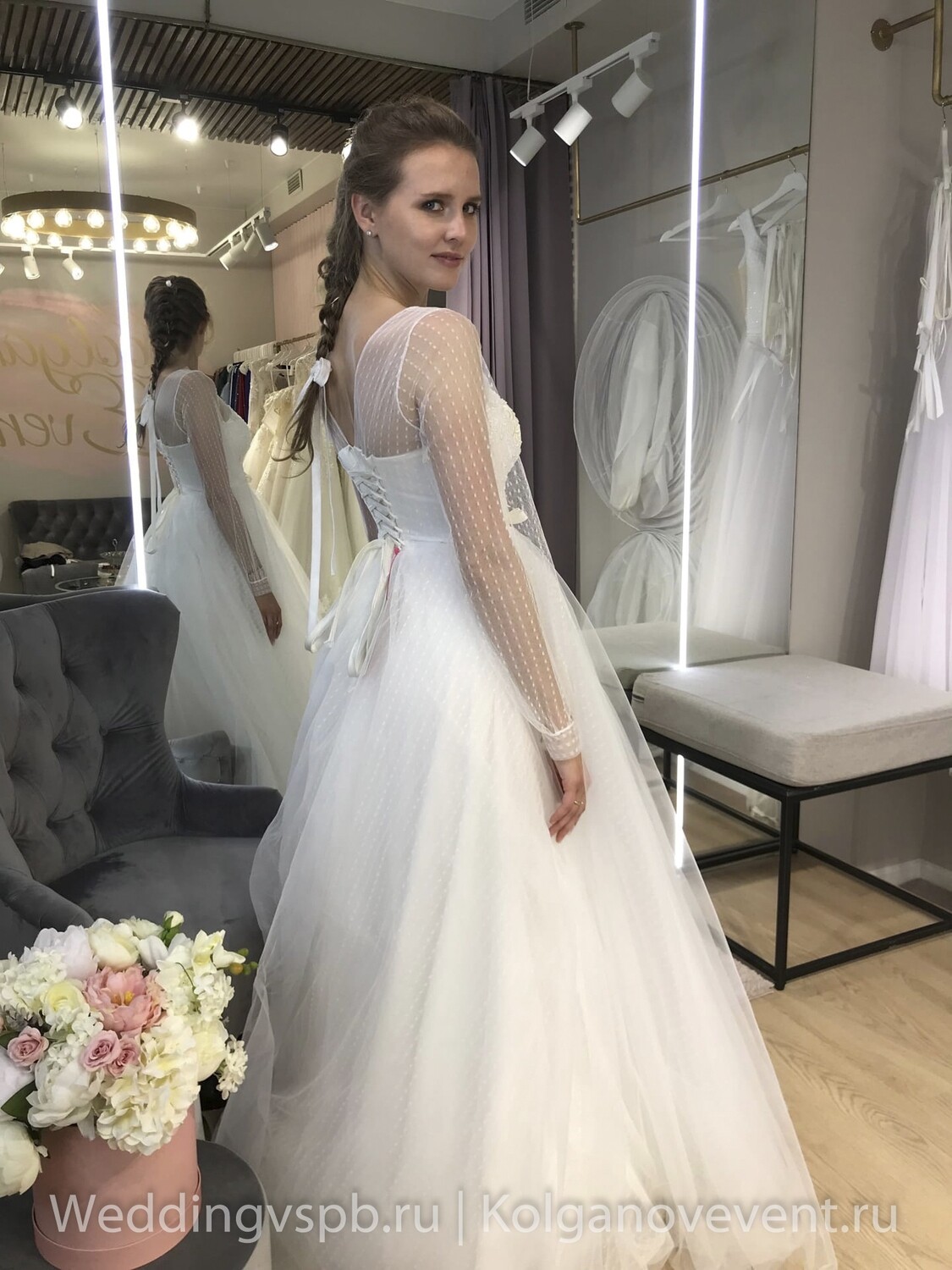 Свадебное платье "Маша2" (48 размер)