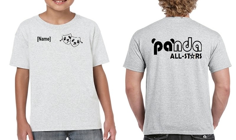 Panda All Stars Drama Masks Child or Adult T-shirt
