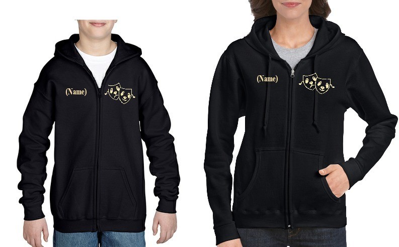 Panda All Stars Drama Masks Child/Adult Black or Grey Hoodie