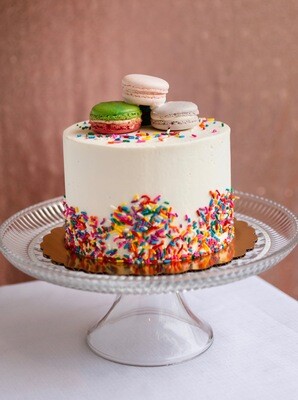 Sprinkle Macaron Party Cake