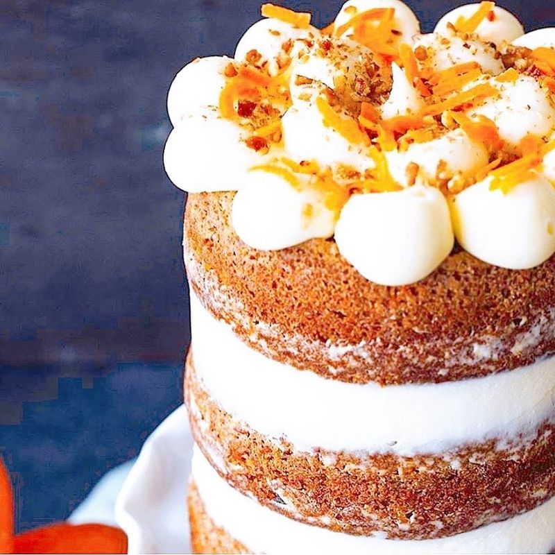 Cinnamon Honey Bourbon Carrot Cake