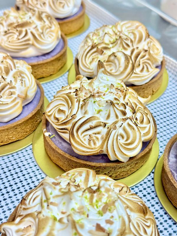 Key Lime Coconut Ube Tart