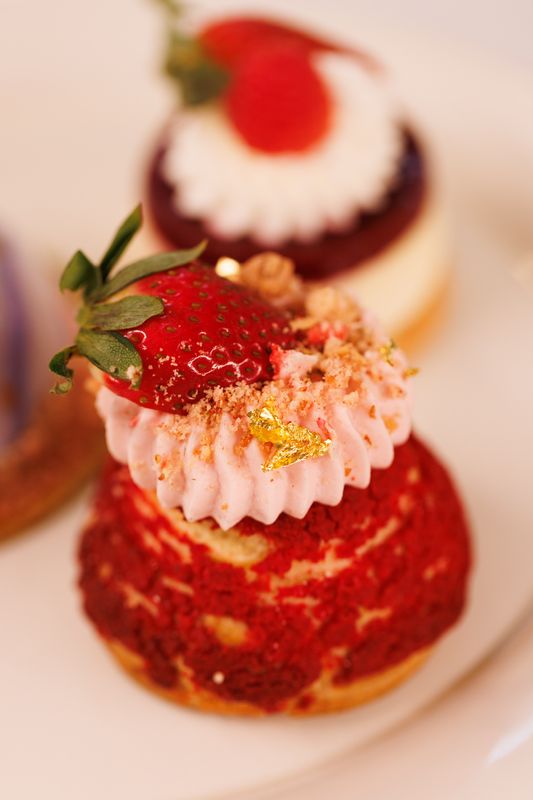 Strawberry Rhubarb Cream Puff