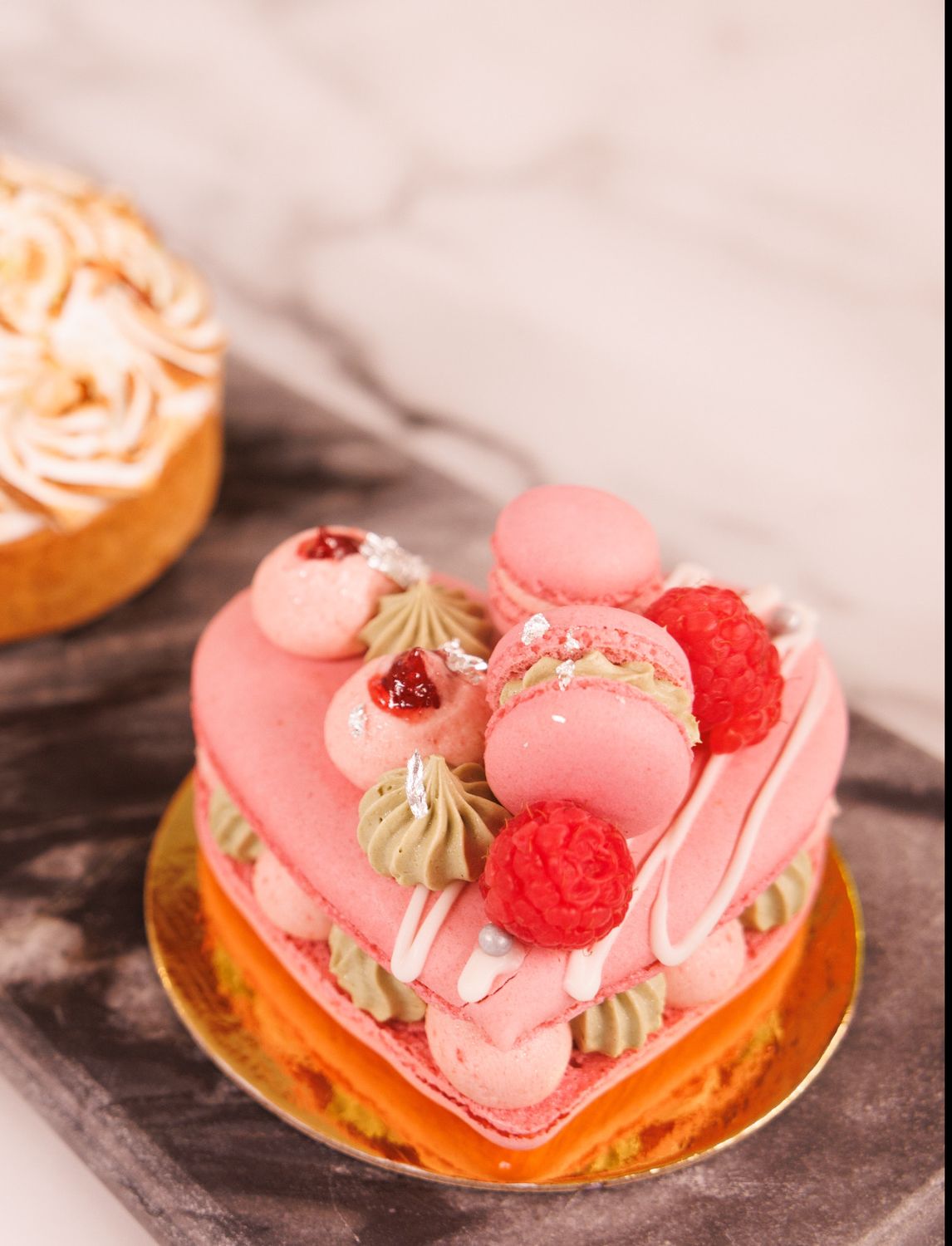 Jumbo Raspberry Matcha French Macaron