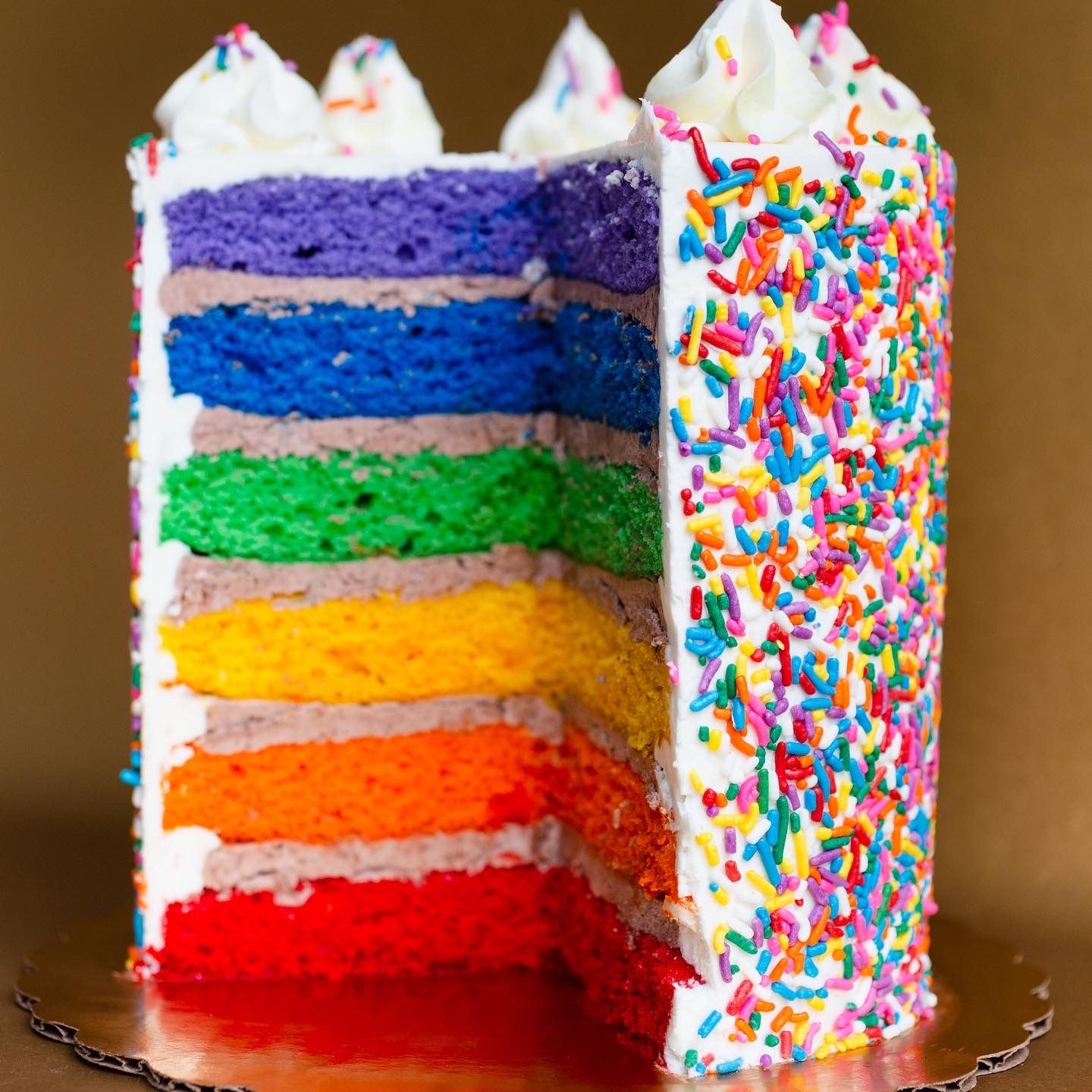 6 Layer Rainbow Surprise Cake
