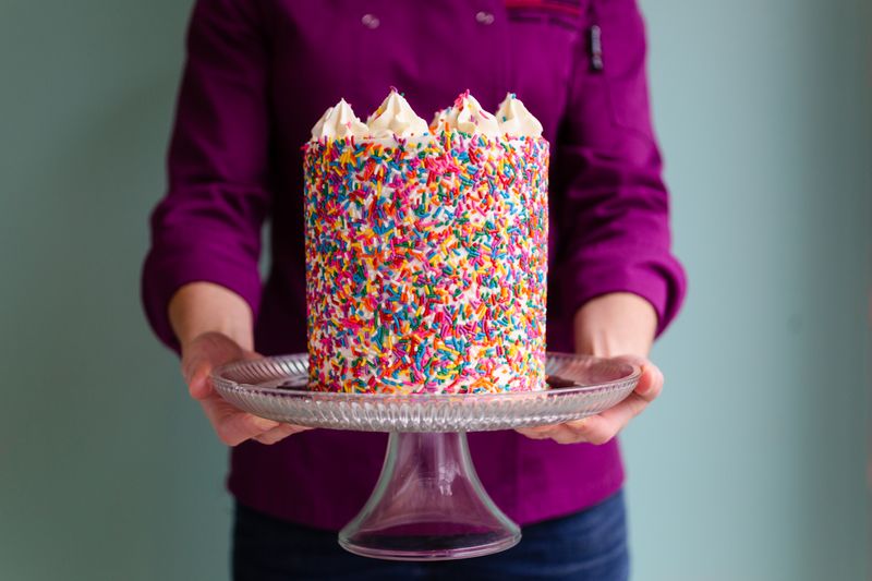6 Layer Rainbow Surprise Cake