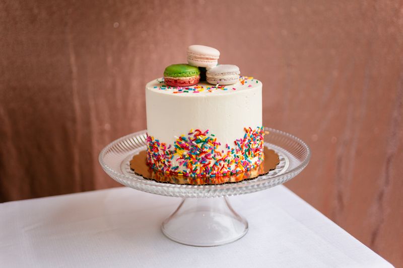 Sprinkle Macaron Cake