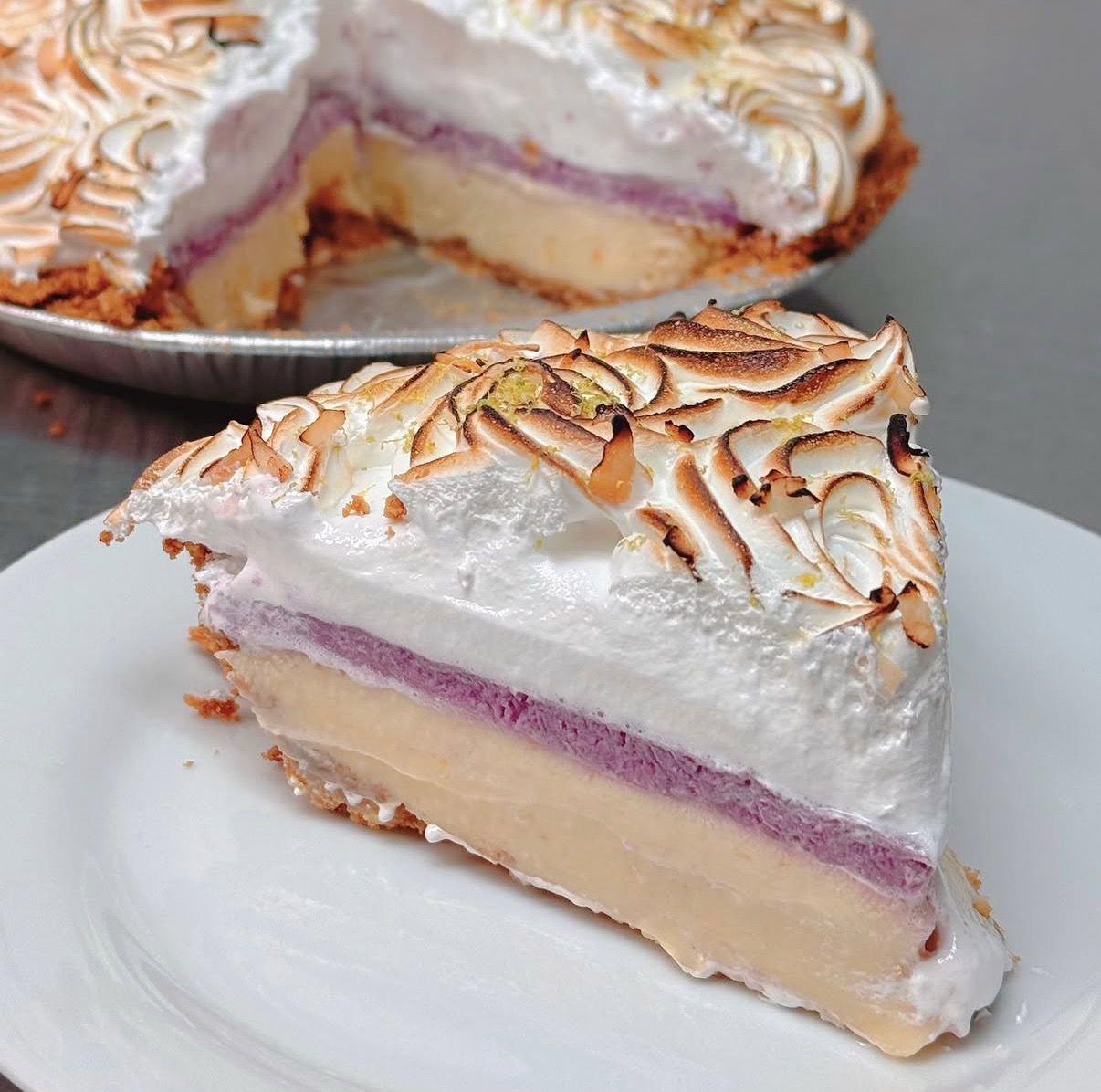 Key Lime Coconut Ube Pie