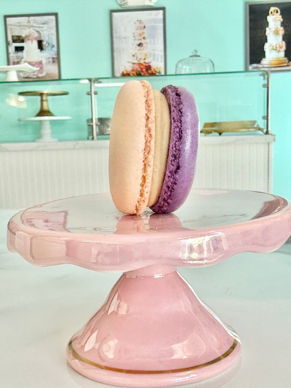 Blackberry Biscoff Cookie Butter French Macaron