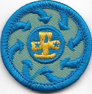 Girl Scouting Everywhere Blue Border 1980-1990
