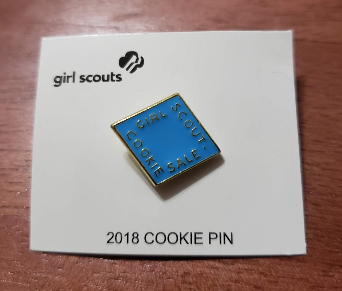 2018 Light Blue Metal Cookie Pin