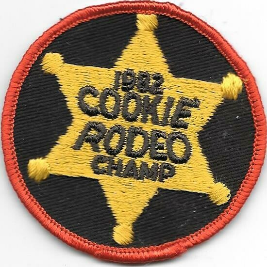 Base Patch 1 (large round) Cookie Rodeo Champ 1982 Little Brownie Bakers