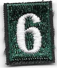 Green Number 6/9, Color: Dark Green