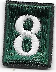 Green Number 8, Color: Dark Green